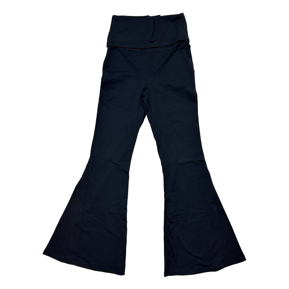 NWT Offline by Aerie Women's OG Super Flare Foldover Hi-rise Pants Black